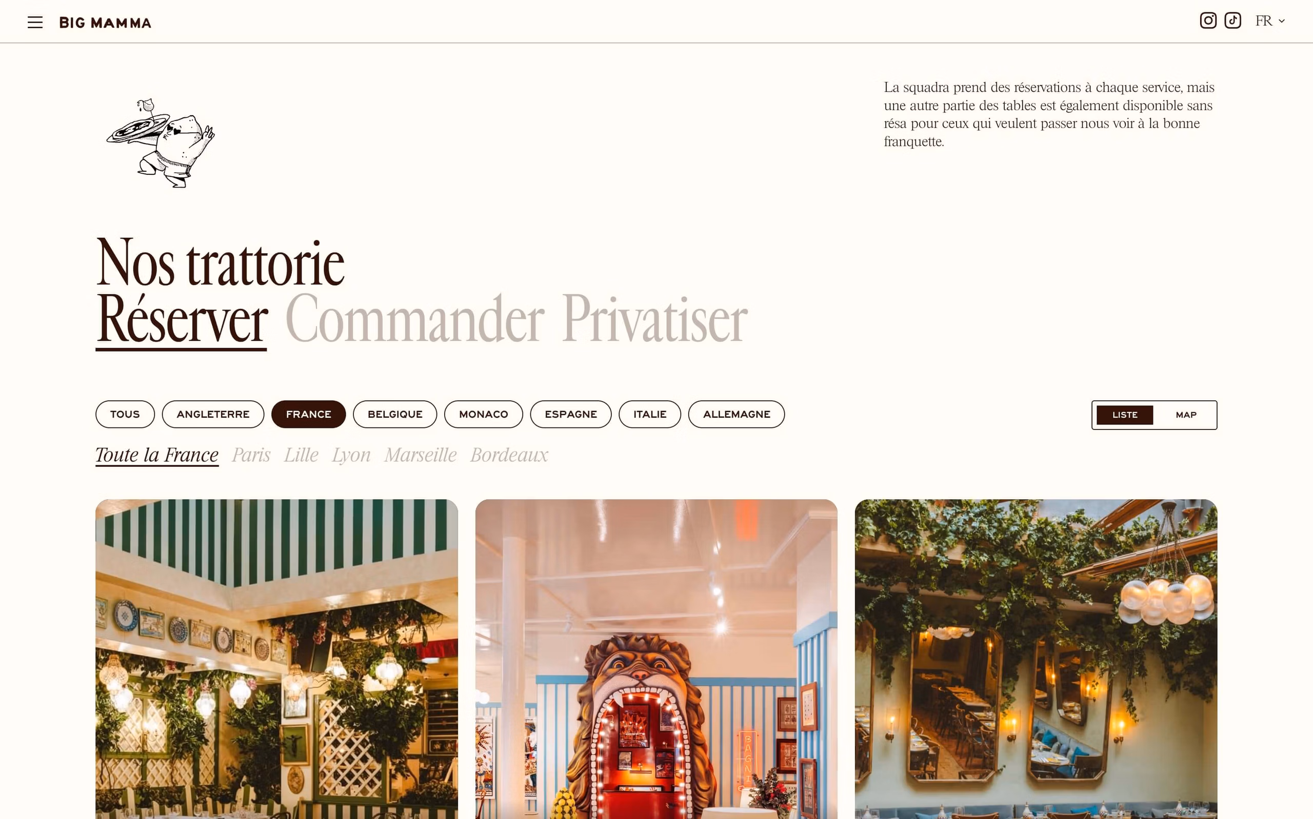 site Brand website Sanity Big Mamma