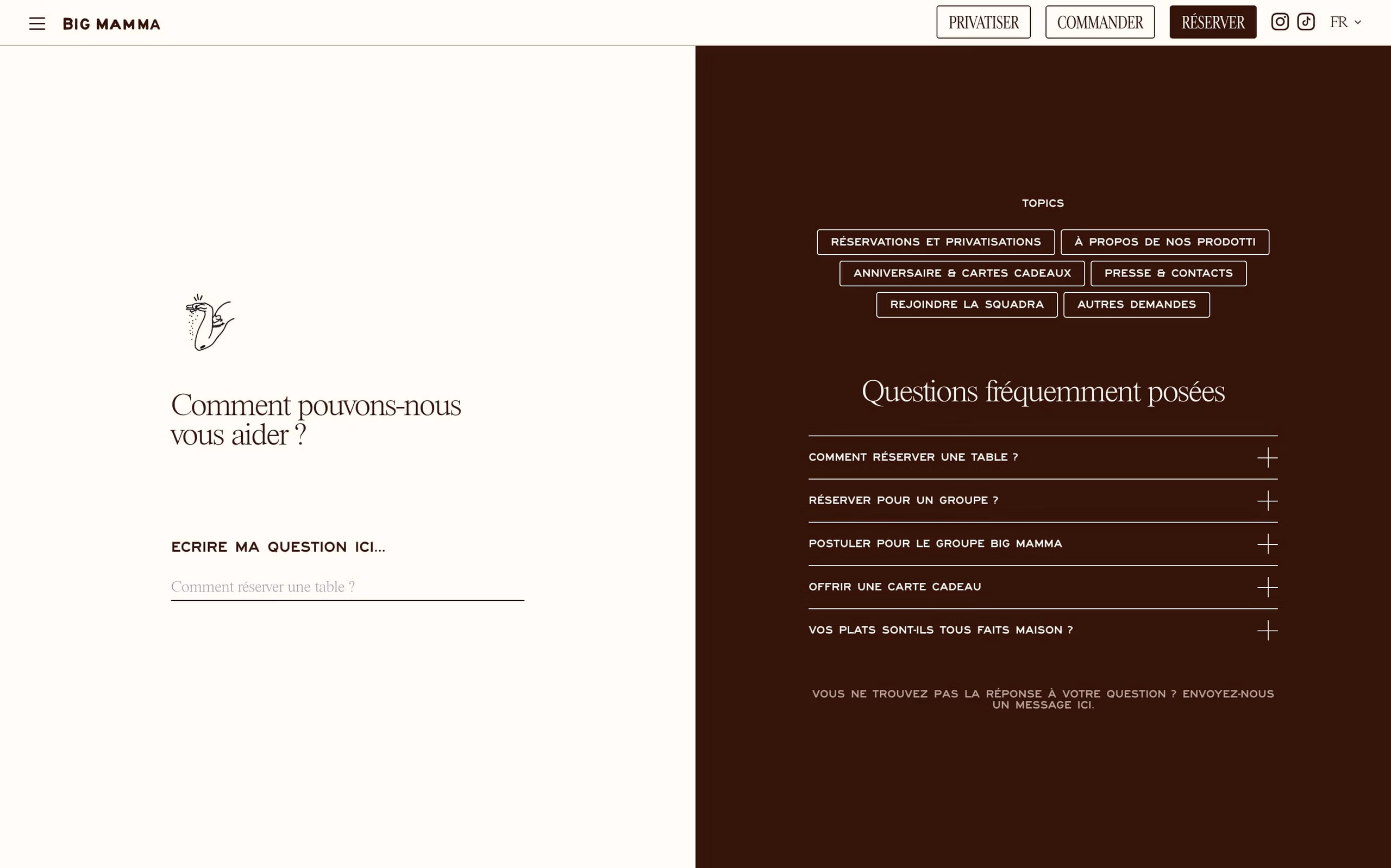 site Brand website Sanity Big Mamma