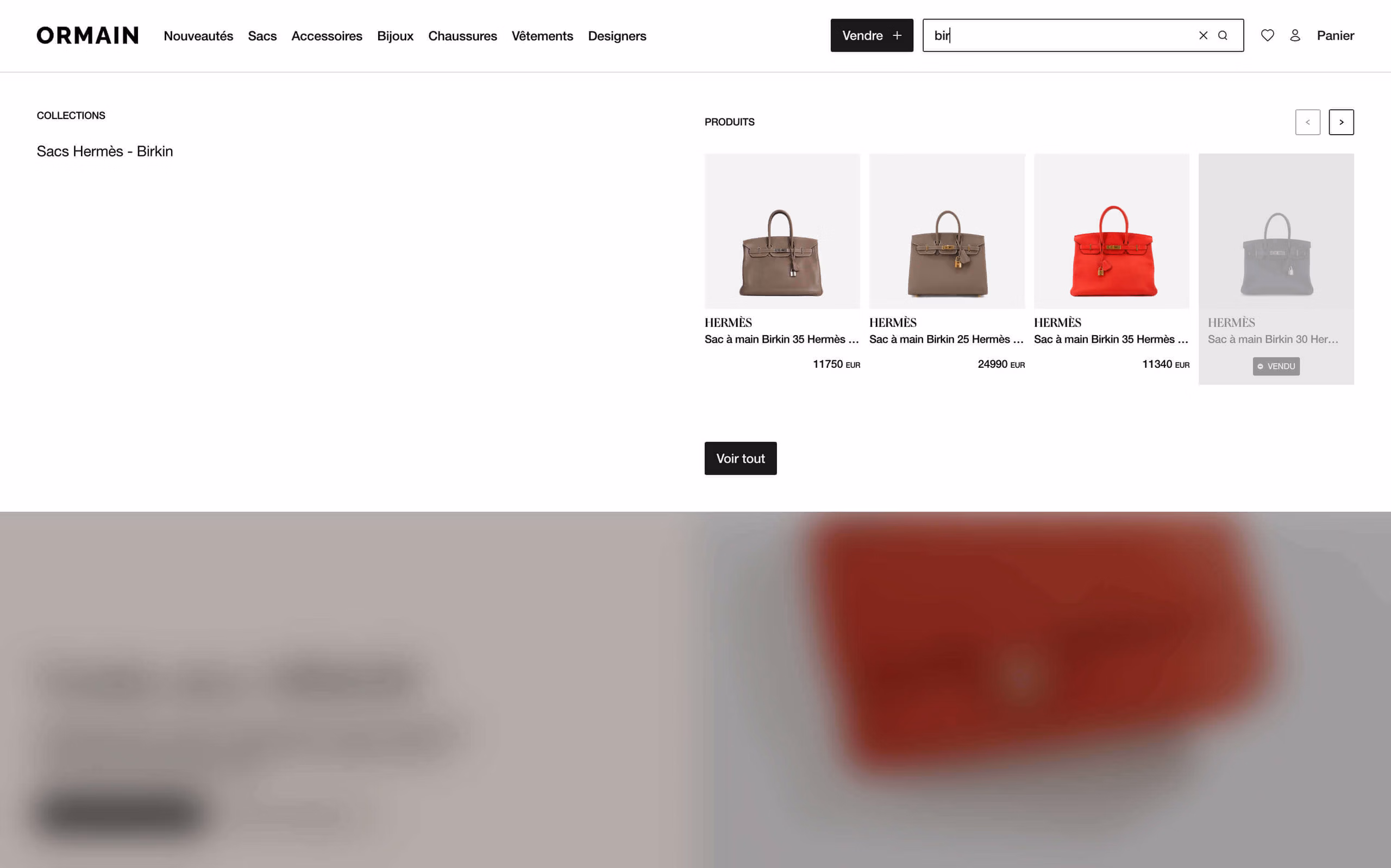 site E-commerce Shopify Ormain