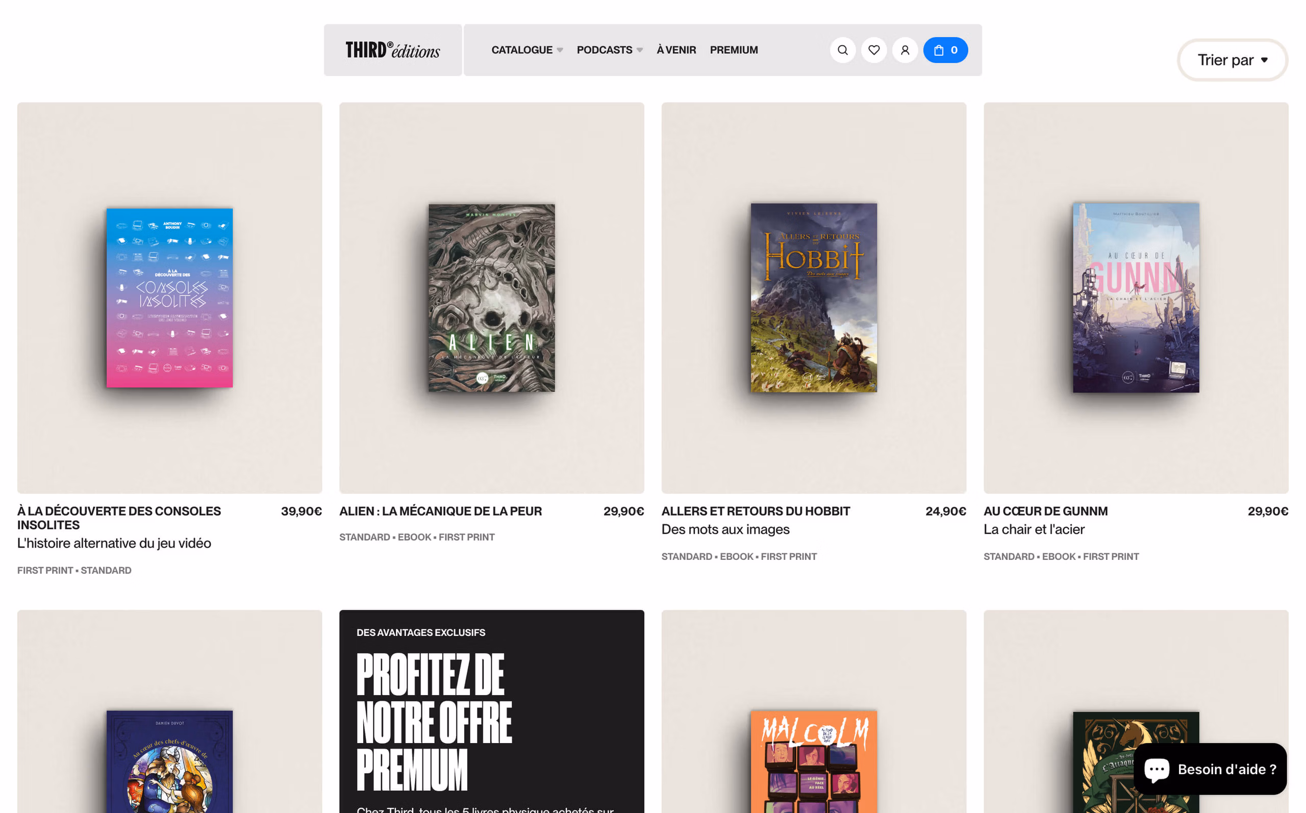 site E-commerce Shopify Third Éditions