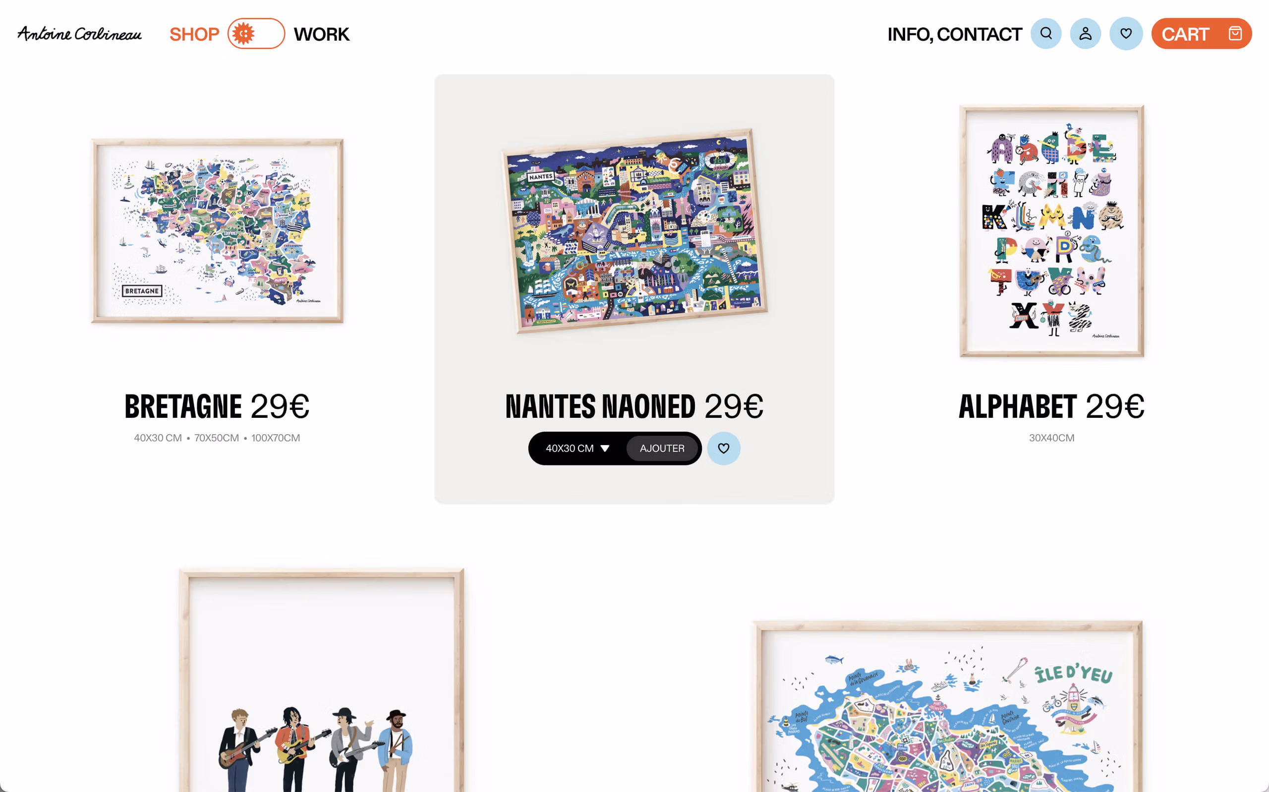 site E-commerce Shopify Antoine Corbineau