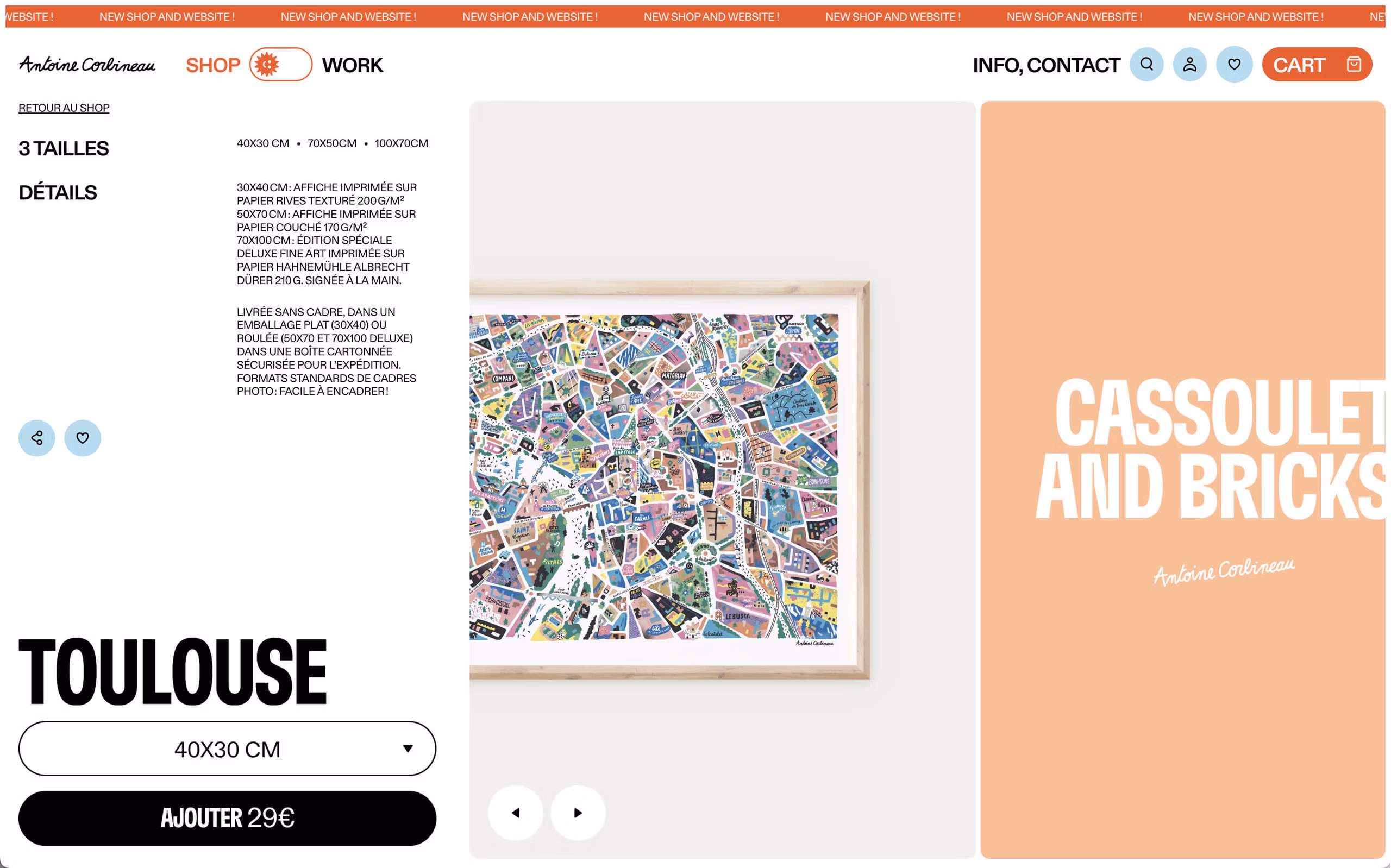 site E-commerce Shopify Antoine Corbineau