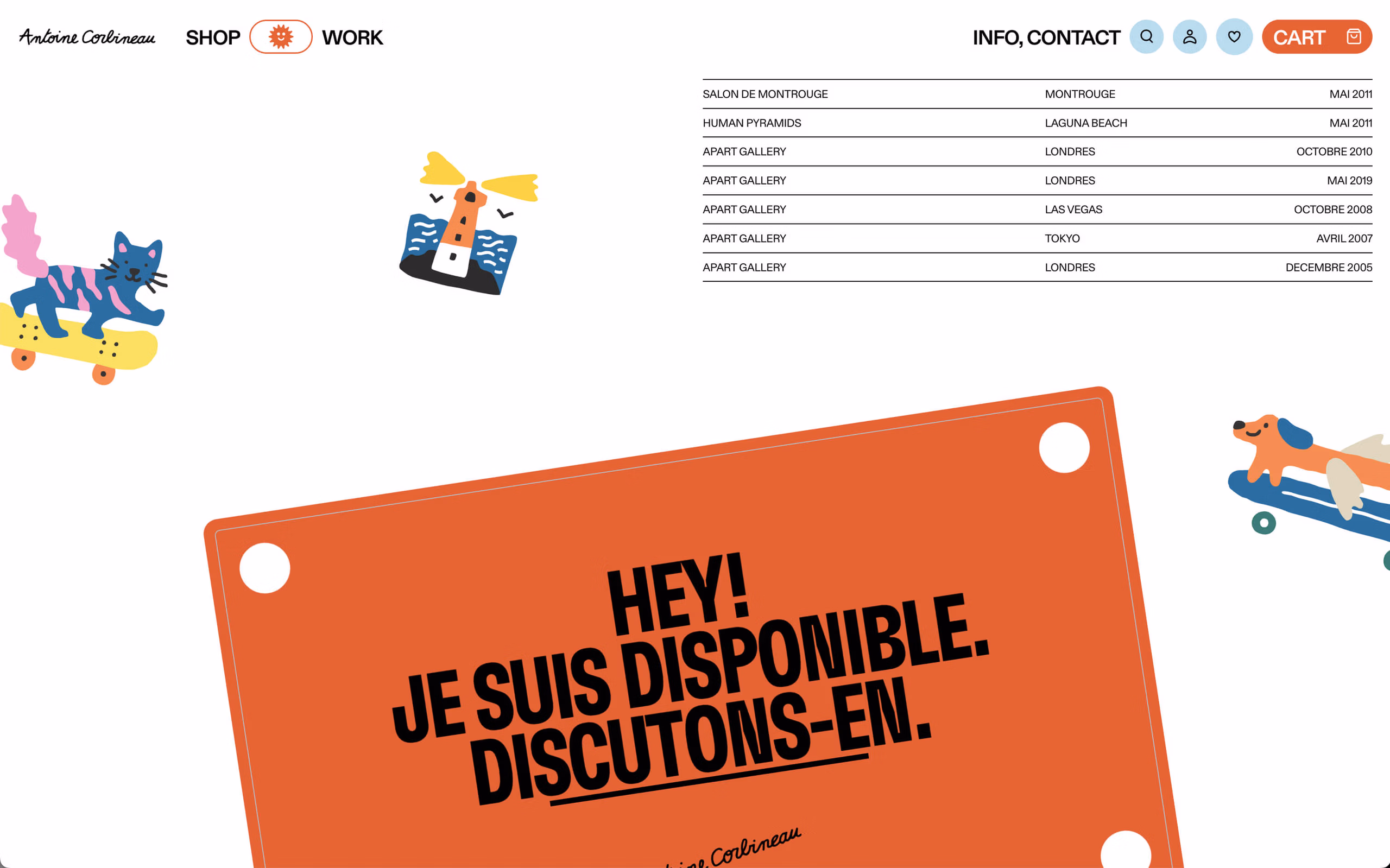 site E-commerce Shopify Antoine Corbineau