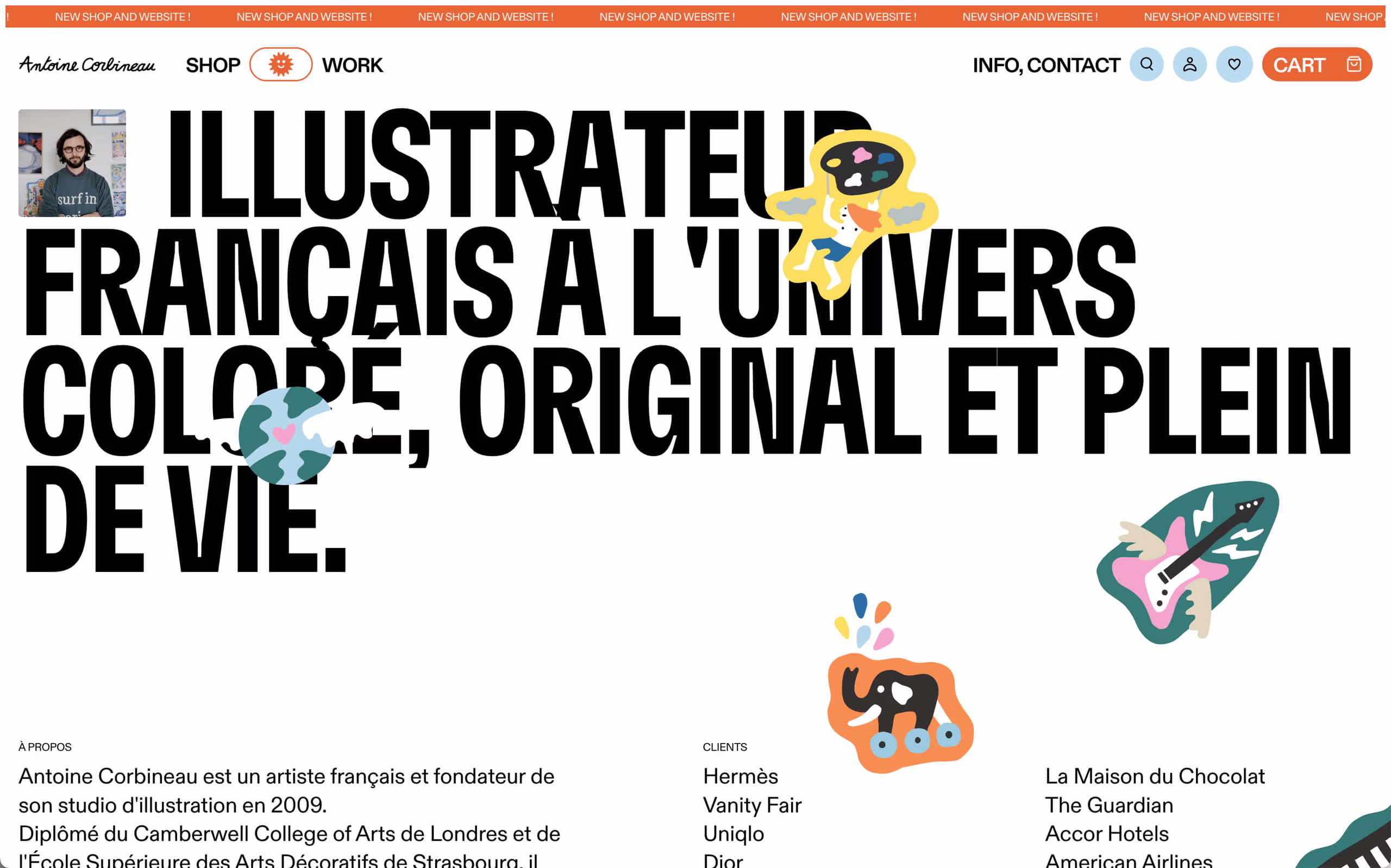 site E-commerce Shopify Antoine Corbineau