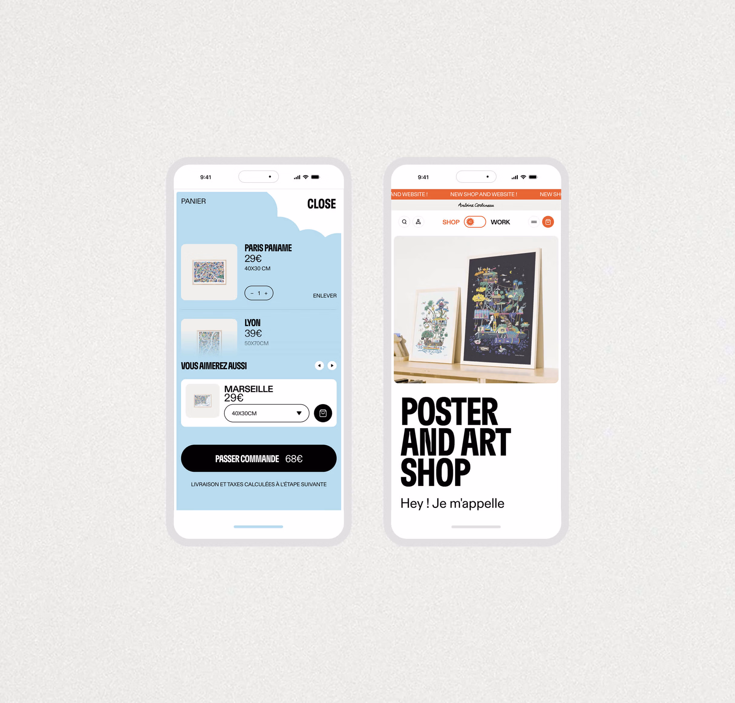 site E-commerce Shopify Antoine Corbineau