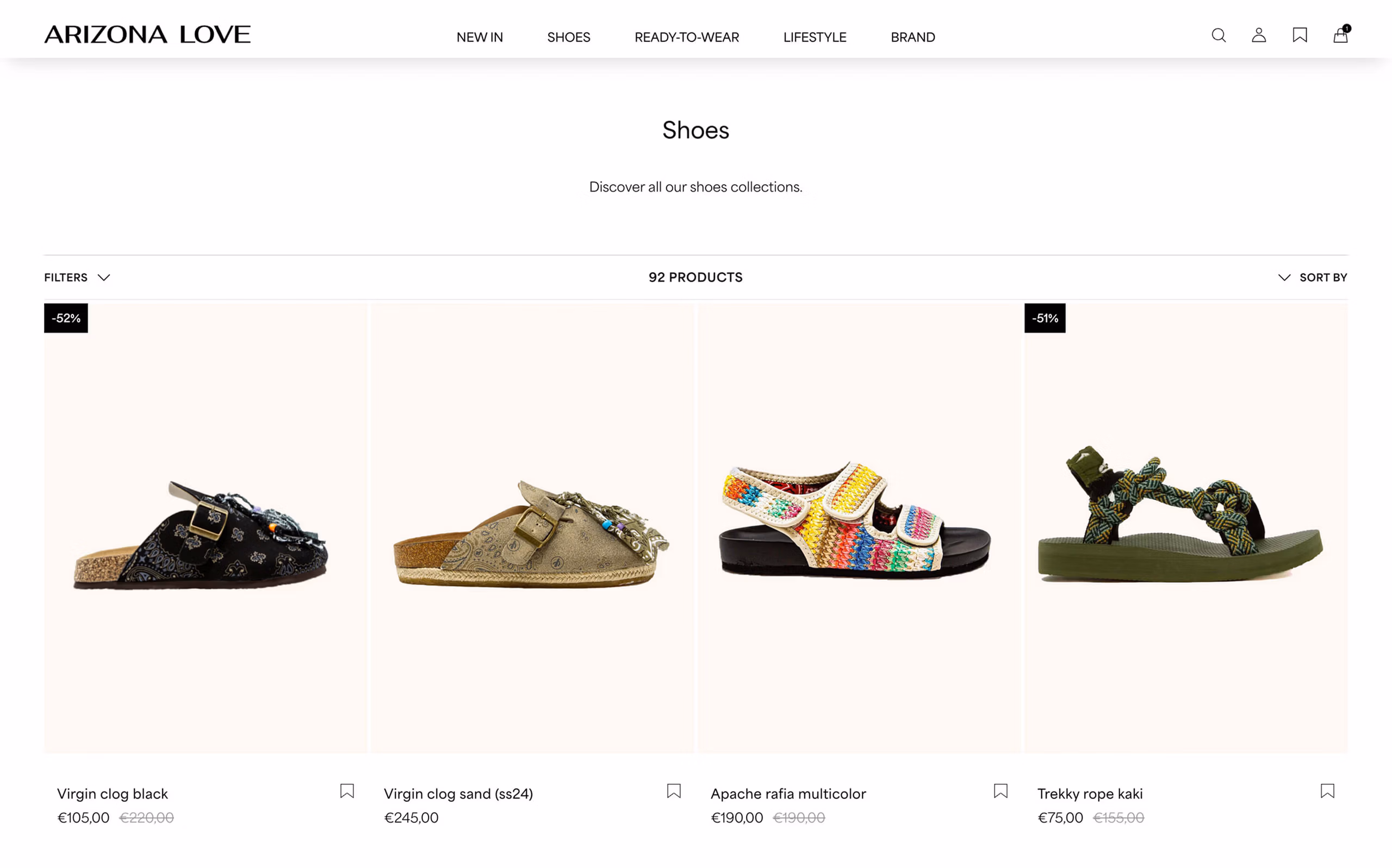 site E-commerce Shopify Arizona Love