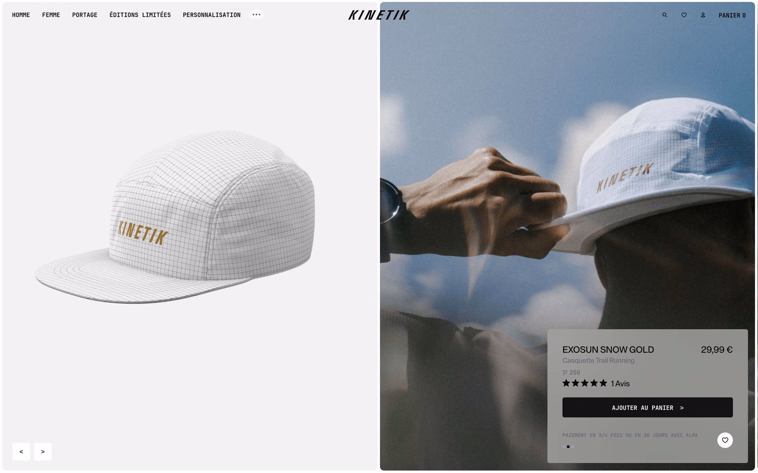 site E-commerce Shopify Kinetik