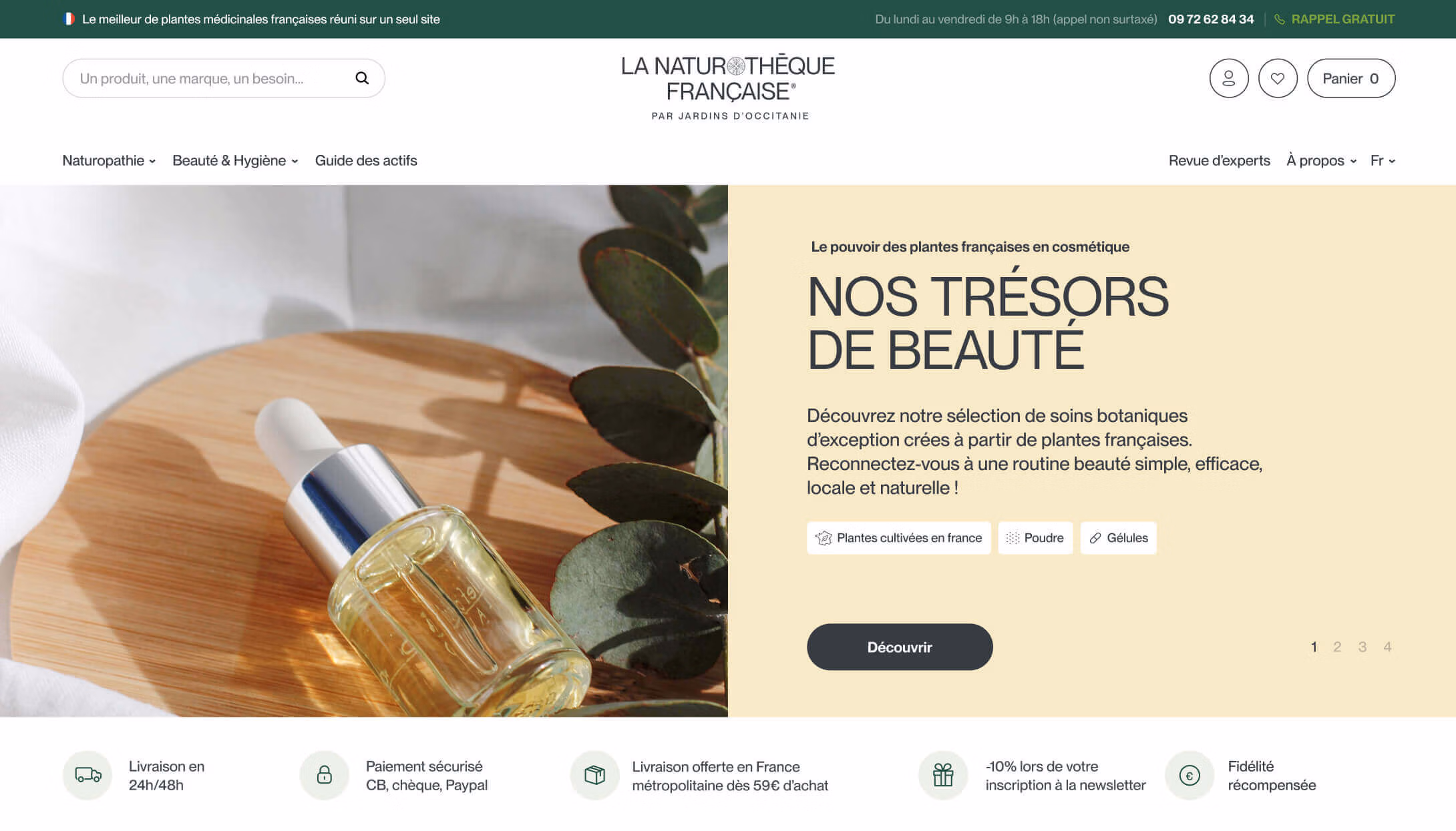site E-commerce Shopify La Naturothèque Française