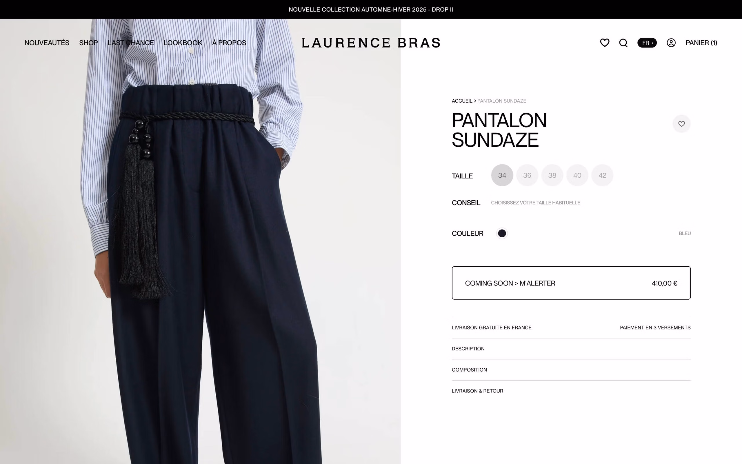 site E-commerce Shopify Laurence Bras