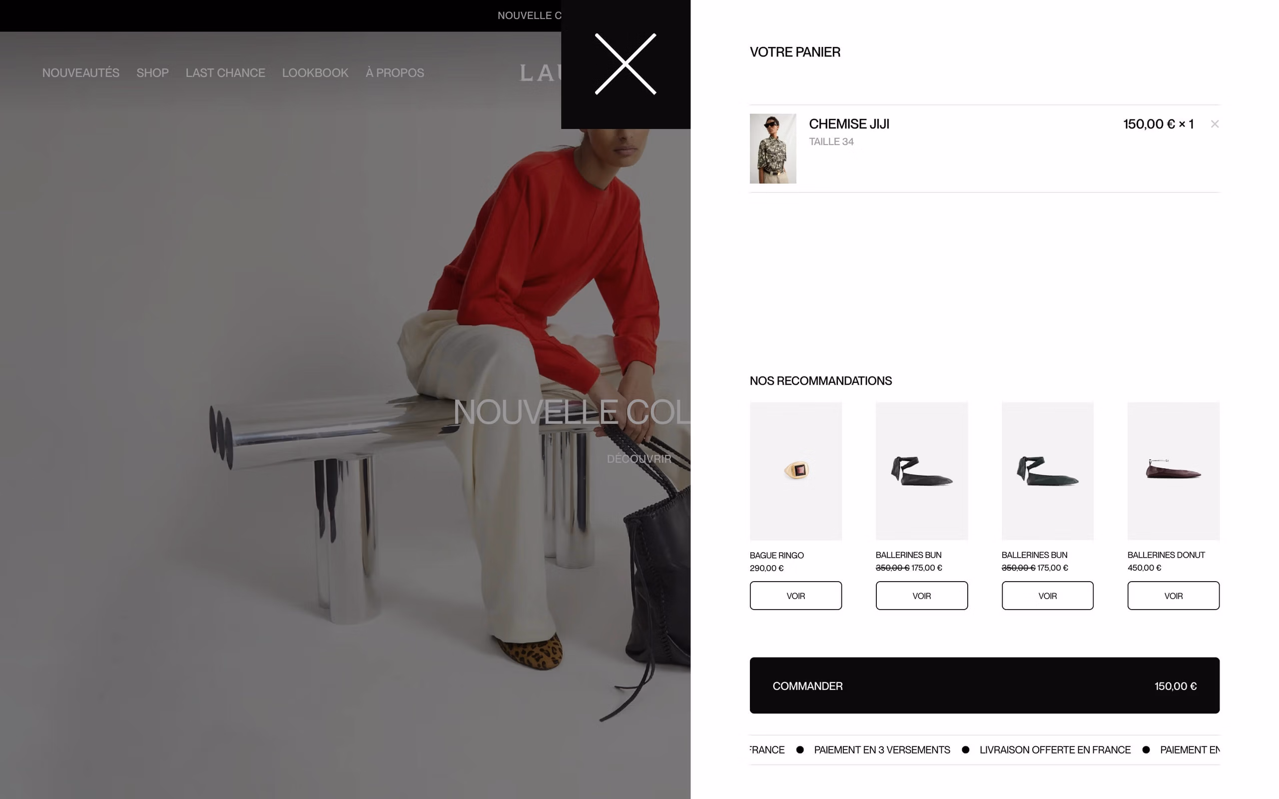 site E-commerce Shopify Laurence Bras