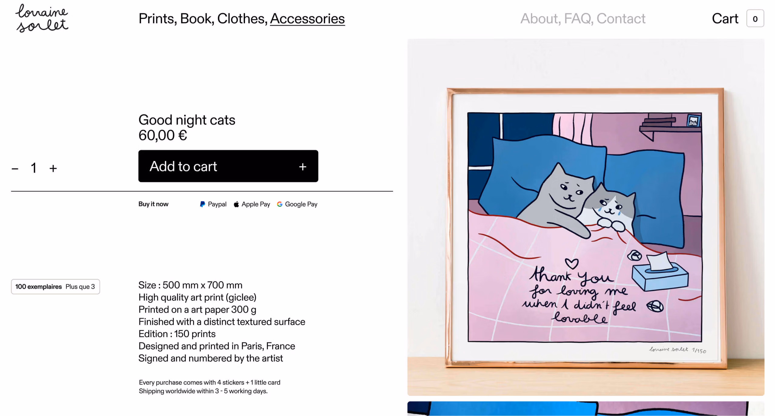 site E-commerce Shopify Lorraine Sorlet