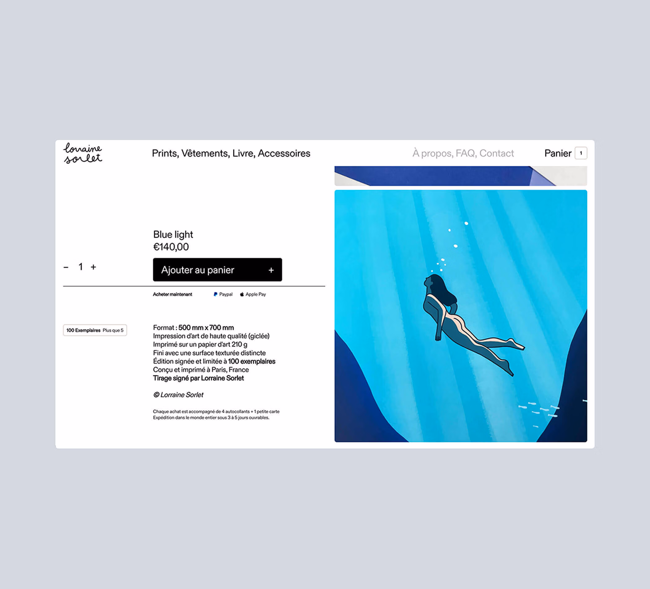 site E-commerce Shopify Lorraine Sorlet