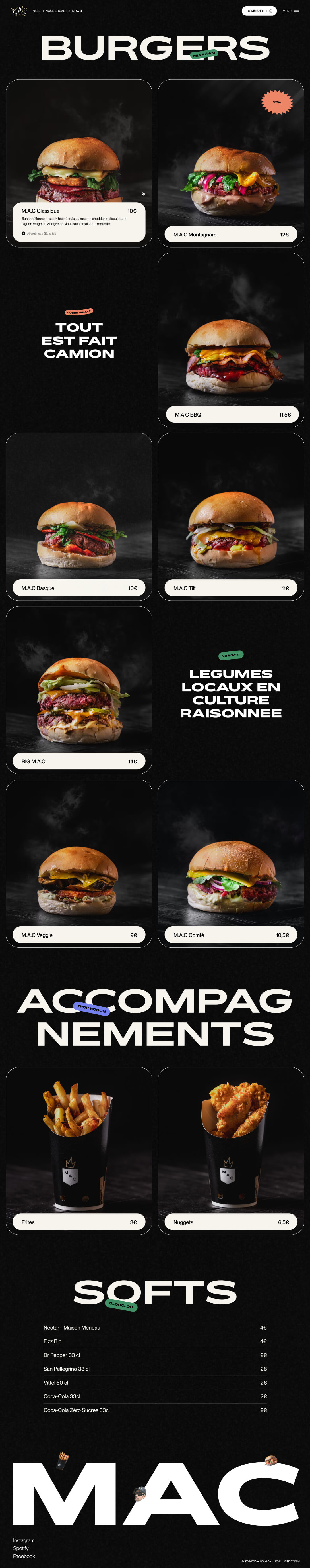 creation de site internet Site foodtruck